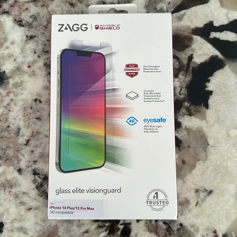 Brand new ZAGG iPhone 14 plus/ 13 Pro Max  glass elite screen protector